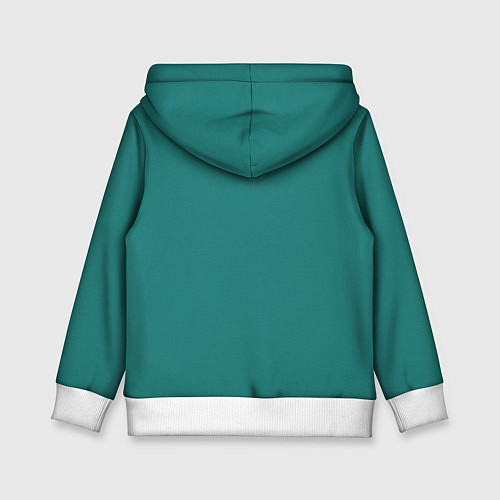 Детская толстовка Символ 2025 нового года: зеленая змея / 3D-Белый – фото 2