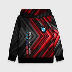 Толстовка-худи детская BMW geometry stripes red, цвет: 3D-черный