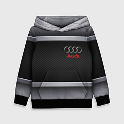 Толстовка-худи детская Audi metal texture, цвет: 3D-черный