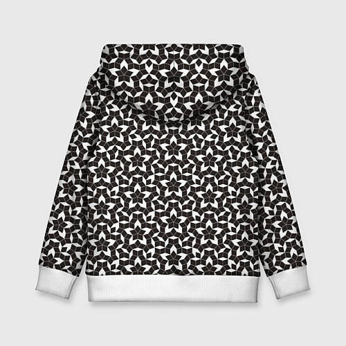 Детская толстовка Паттерн Пенроуза: черно-белый / 3D-Белый – фото 2