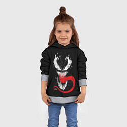 Толстовка-худи детская Лицо Венома, цвет: 3D-меланж — фото 2
