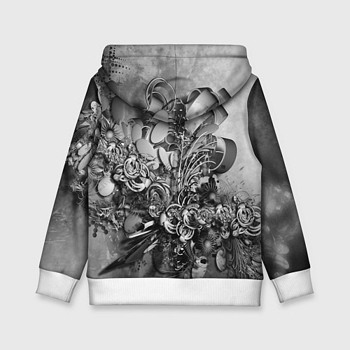 Детская толстовка Абстракция оптический узор / 3D-Белый – фото 2