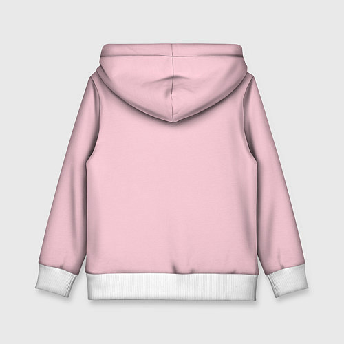 Детская толстовка Розовый плюшевый мишка со спины в разломе стены / 3D-Белый – фото 2