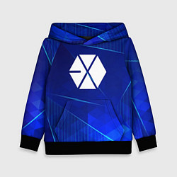 Толстовка-худи детская Exo blue poly, цвет: 3D-черный