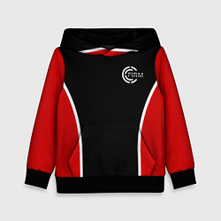 Толстовка-худи детская Черно-красный FIRM, цвет: 3D-черный