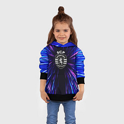 Толстовка-худи детская Sporting neon energy, цвет: 3D-черный — фото 2