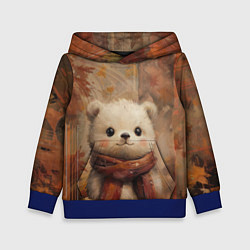 Детская толстовка Белый мишка в шарфе