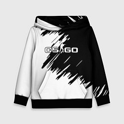 Толстовка-худи детская CSGO белые краски, цвет: 3D-черный