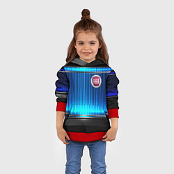 Толстовка-худи детская FIAT текстура авто, цвет: 3D-красный — фото 2