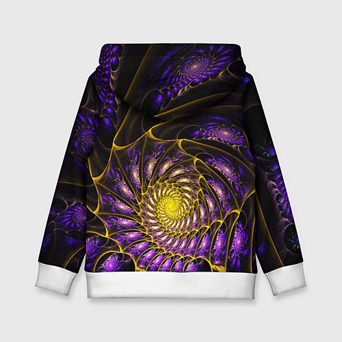 Детская толстовка Fractal illusion steel / 3D-Белый – фото 2