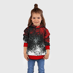 Толстовка-худи детская Краски брызги, цвет: 3D-красный — фото 2