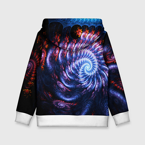 Детская толстовка Оптический фрактальный узор текстура / 3D-Белый – фото 2