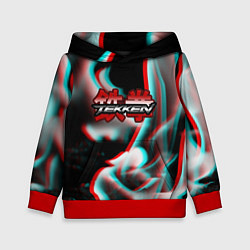 Толстовка-худи детская Tekken fire glitch, цвет: 3D-красный