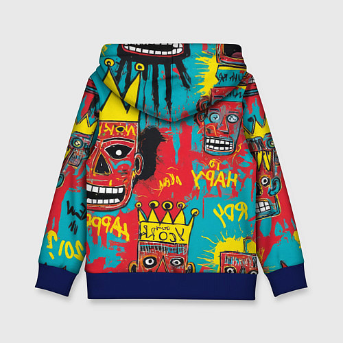 Детская толстовка Абстракция в стиле баския / 3D-Синий – фото 2