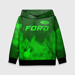 Детская толстовка Ford - green gradient посередине