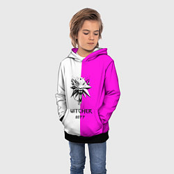 Толстовка-худи детская The Witcher line, цвет: 3D-черный — фото 2
