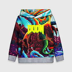 Толстовка-худи детская Doom monster mars, цвет: 3D-меланж
