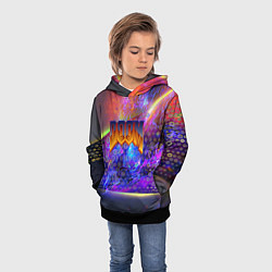 Толстовка-худи детская Doom abstraction mars, цвет: 3D-черный — фото 2