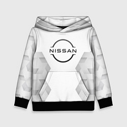 Толстовка-худи детская Nissan white poly, цвет: 3D-черный