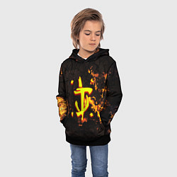 Толстовка-худи детская Doom fire, цвет: 3D-черный — фото 2