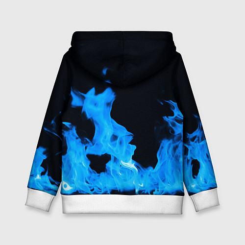 Детская толстовка Portal 2 blue flame / 3D-Белый – фото 2