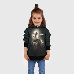 Толстовка-худи детская Din Djarin - The Mandalorian, цвет: 3D-черный — фото 2