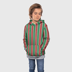 Толстовка-худи детская Knitted pattern, цвет: 3D-меланж — фото 2