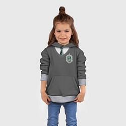 Толстовка-худи детская Форма Слизерина, цвет: 3D-меланж — фото 2