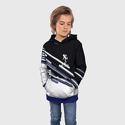 Толстовка-худи детская Portal line geometry, цвет: 3D-синий — фото 2