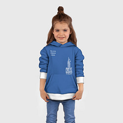 Толстовка-худи детская Сургут - северное сияние, цвет: 3D-белый — фото 2