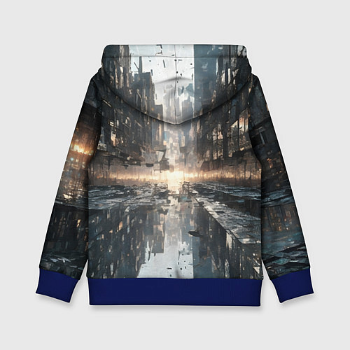 Детская толстовка Сюрреализм абстракция / 3D-Синий – фото 2