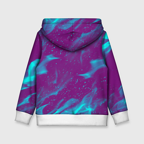 Детская толстовка Doom neon flame / 3D-Белый – фото 2