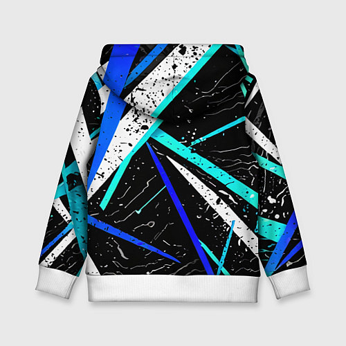 Детская толстовка Разноцветные праздничные линии / 3D-Белый – фото 2