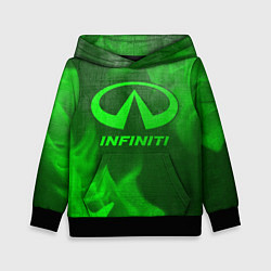 Толстовка-худи детская Infiniti - green gradient, цвет: 3D-черный