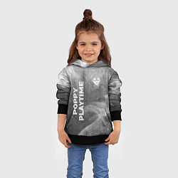 Толстовка-худи детская Poppy Playtime - grey gradient вертикально, цвет: 3D-черный — фото 2