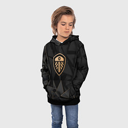 Толстовка-худи детская Leeds United golden poly, цвет: 3D-черный — фото 2