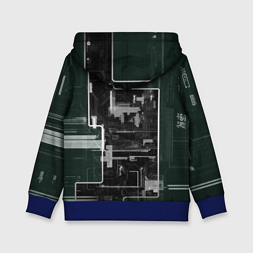Детская толстовка Футуристичный боевой андроид / 3D-Синий – фото 2