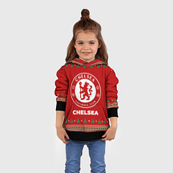 Толстовка-худи детская Chelsea new year, цвет: 3D-черный — фото 2