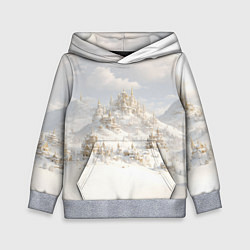 Толстовка-худи детская Снежный древний город, цвет: 3D-меланж