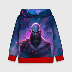 Толстовка-худи детская Kratos - neon rain, цвет: 3D-красный