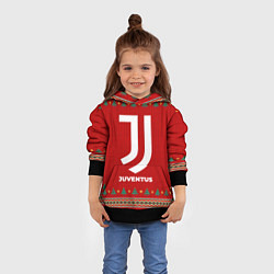 Толстовка-худи детская Juventus new year, цвет: 3D-черный — фото 2