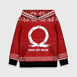 Толстовка-худи детская Новогодний God of War, цвет: 3D-черный