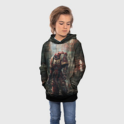 Толстовка-худи детская Космодесантник с болтером, цвет: 3D-черный — фото 2