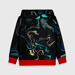 Толстовка-худи детская Безумие волн, цвет: 3D-красный