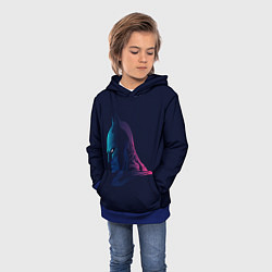 Толстовка-худи детская Batman gradient, цвет: 3D-синий — фото 2