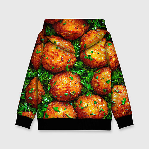 Детская толстовка Котлеты / 3D-Черный – фото 2