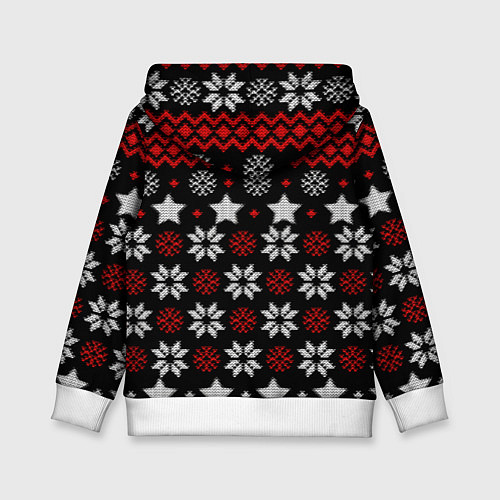 Детская толстовка Алиса новогодний свитер / 3D-Белый – фото 2