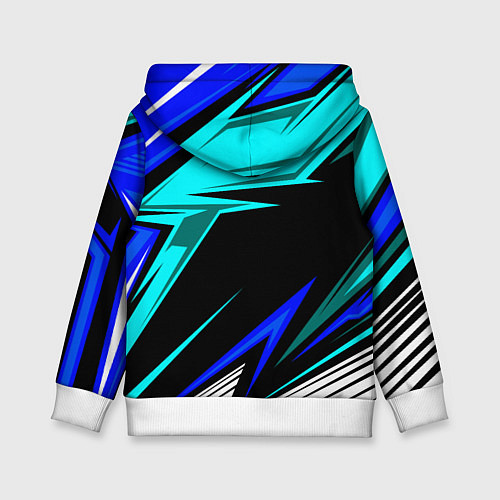 Детская толстовка Субару - синий спорт / 3D-Белый – фото 2