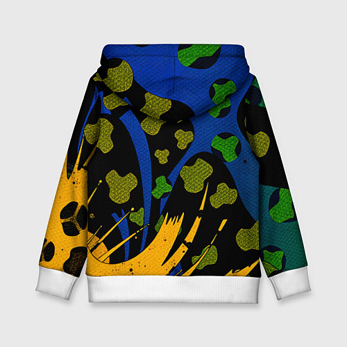 Детская толстовка Абстрактные пятна леопарда / 3D-Белый – фото 2