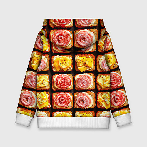 Детская толстовка Бутерброды / 3D-Белый – фото 2